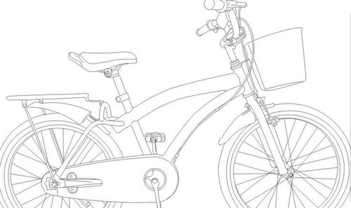 自行车简笔画