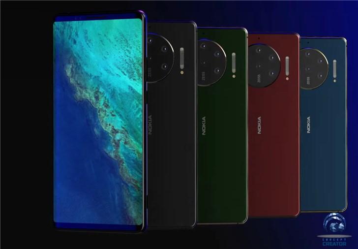 设计师制作诺基亚10pureview渲染图氙气闪光灯后置六摄