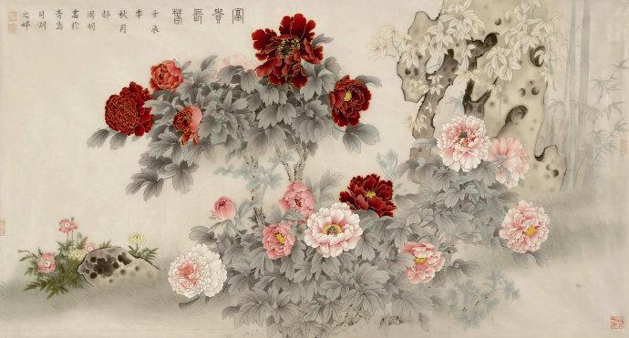 转载郝周明工笔花鸟系列一竹山顽主