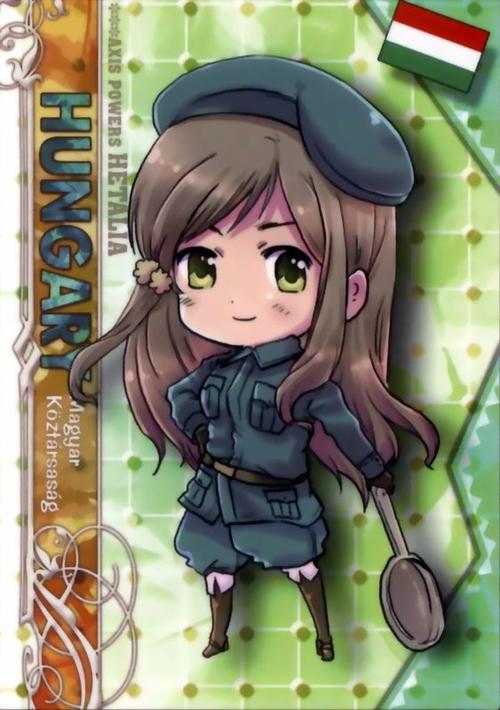 日本人气漫画黑塔利亚(axis powers hetalia)中的人物代表国家:匈/牙