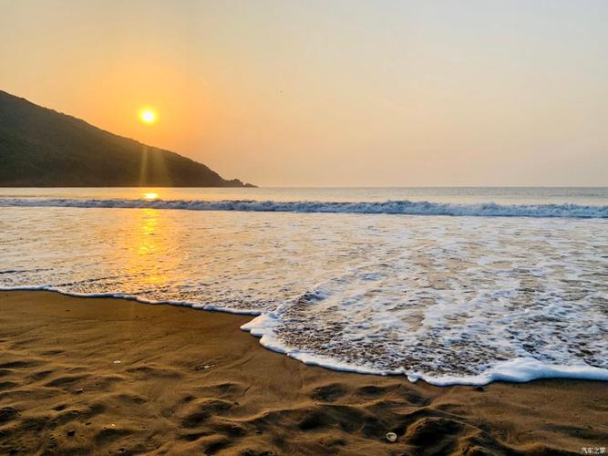 精自驾舟山,夕阳,海滩,日出