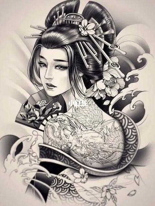 艺妓纹身_纹身_纹身素材_刺青_艺妓纹身_美妆_彩妆