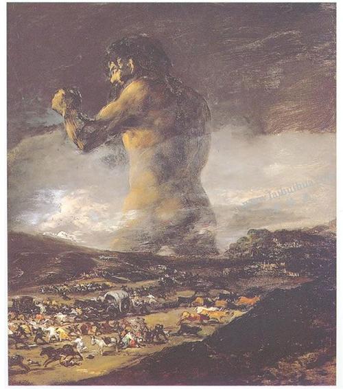 弗朗西斯科戈雅《巨人》油画高清大图