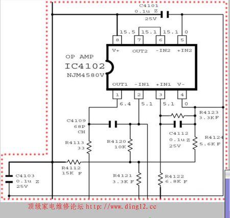 求运放njm4580,lm358的典型应用电路图