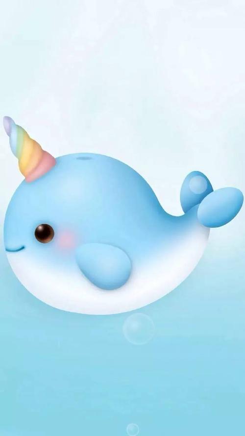 10月24插画小鲸鱼锁屏壁纸原图更新自取不谢