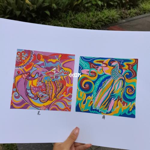 色彩构成结课作业_色彩构成_羌族_藏族_人文_绘画