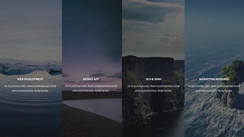 欧美城市风景背景的图片排版幻灯片ppt模板免费下载