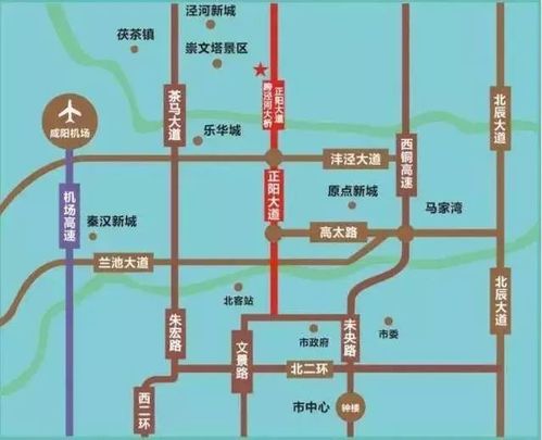 图:西安北站到泾阳线路图