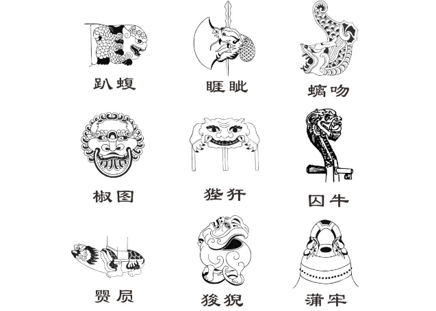 龙生九子名字及简笔画