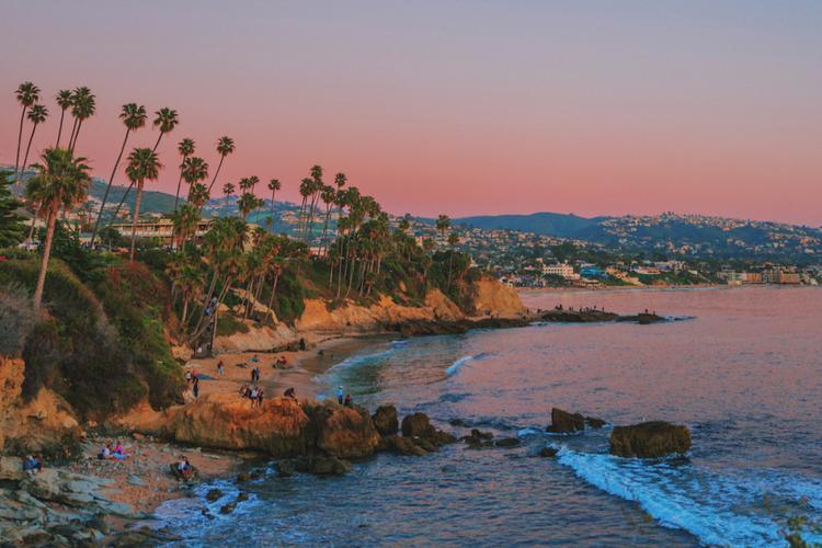 加州1号公路南段的超美海滩laguna beach_海滩_beach