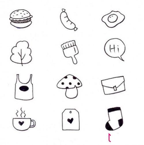 超简单的日常物品简笔画,生活小用品