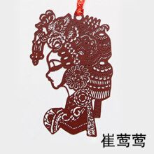 中国风古典美女京剧脸谱书签 创意古风剪纸金属镂空窗花礼品 崔莺莺
