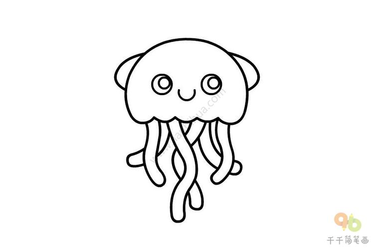 如何画水母简笔画水母简笔画