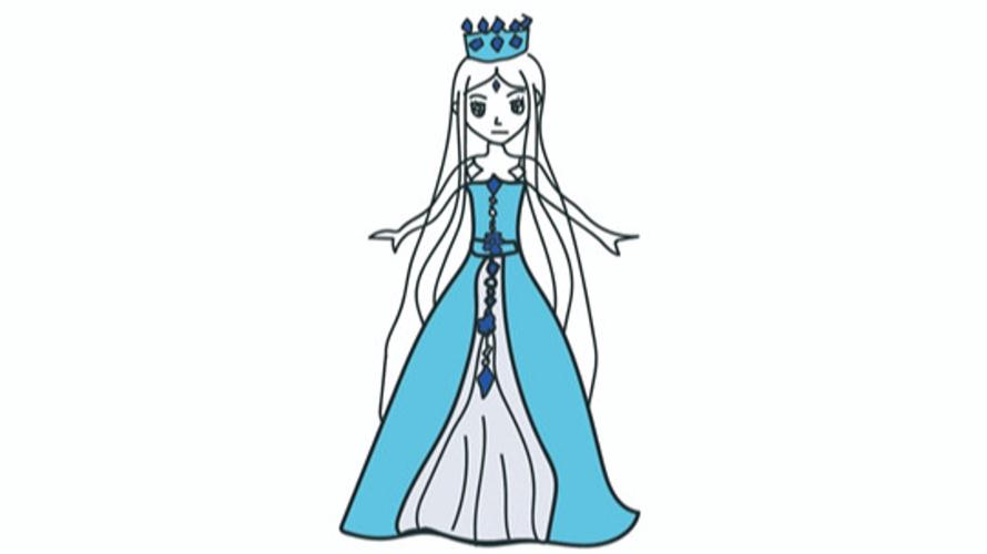 冰公主的简单画法
