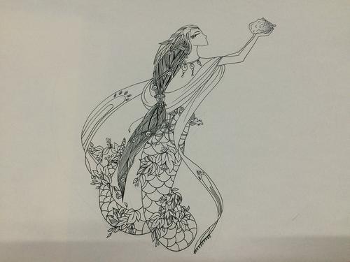 女娲补天简笔画手抄报