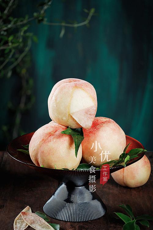 静物美食摄影 复古风 阳山水蜜桃