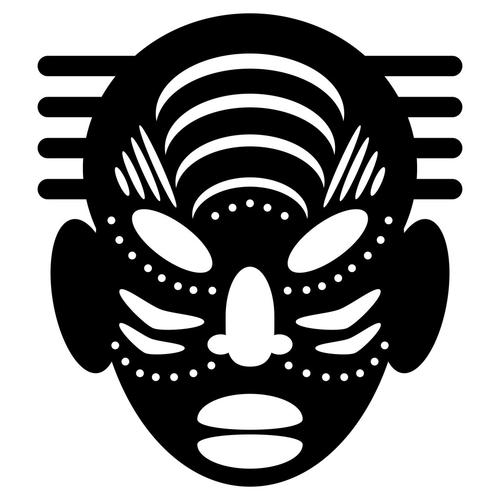 非洲,面具,部族,设计,隔绝,矢量,象征,造型