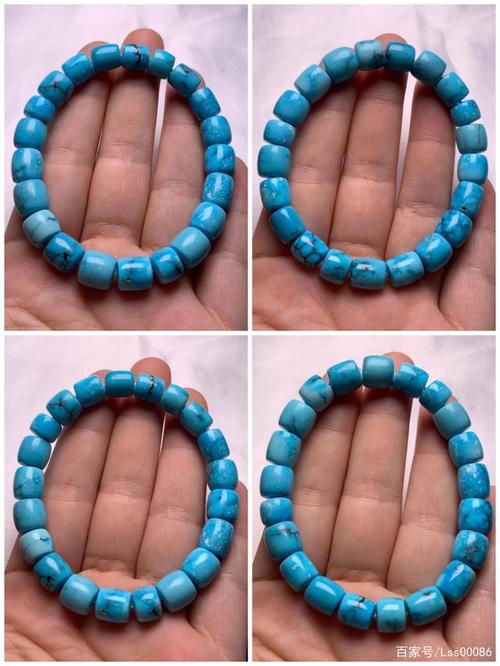 原矿绿松石108佛珠手串戒指