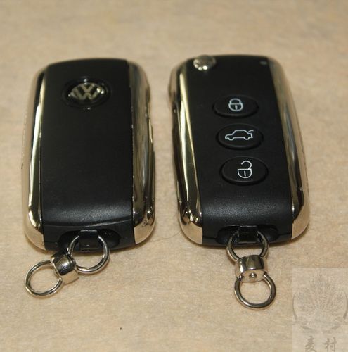 大众辉腾智能遥控 智能卡 汽车钥匙 折叠遥控钥匙 带防盗芯片钥匙_双