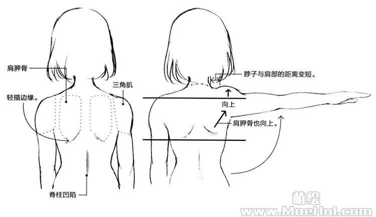 萌系美少女漫画技法21肩部的画法