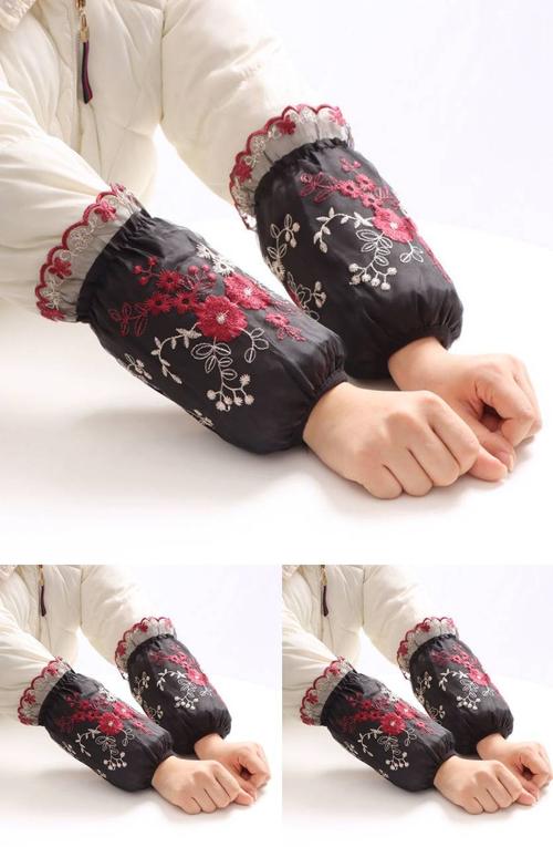 羽绒服棉衣套袖女冬季居家办公防污防脏袖套