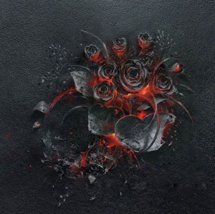 一位大神用燃烧的煤炭做成黑玫瑰!