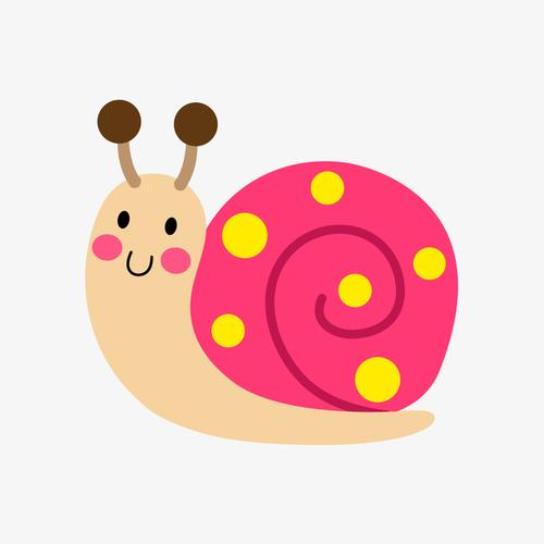 卡通小清新的蜗牛png免抠素材免费下载_觅元素51yuansu.com