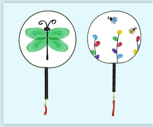 [胤祥颜料馆] 画扇宫扇幼儿园创意美术绘画扇 手绘空白扇子 扇子 diy