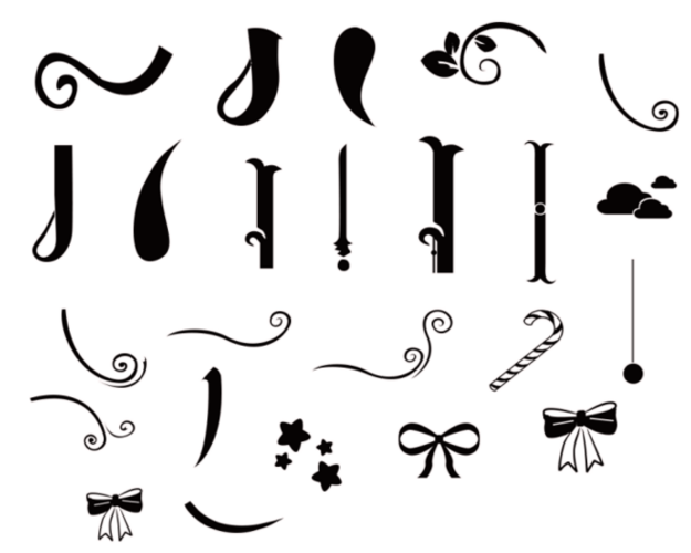 封面字体修饰素材