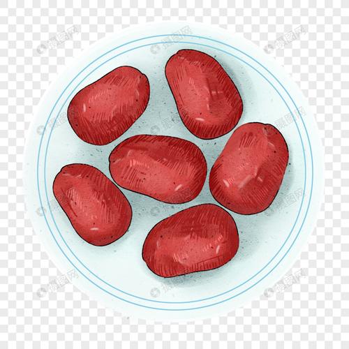 免抠元素 手绘/卡通元素 手绘红枣.psd 860_860