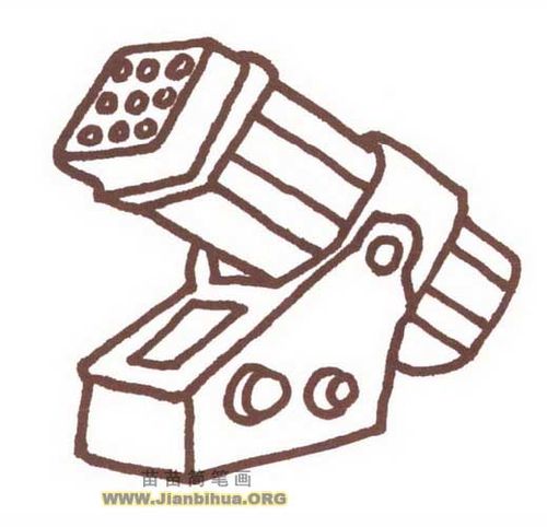 火箭炮简笔画教程