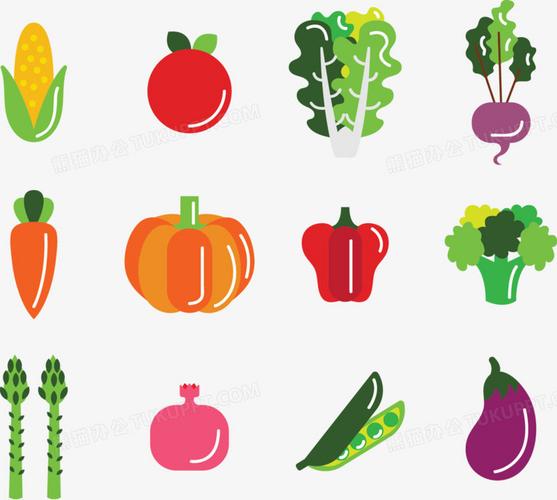 矢量手绘卡通蔬菜合集