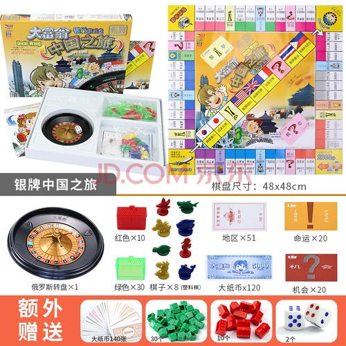 世界之旅经典儿童成年版大桌游大号小学生地毯飞行棋 大富翁中国之旅
