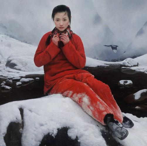 【油画】王沂东《红衣女人》