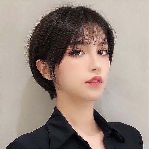 假发女短发真发头套圆脸网红波波头韩式发型自然少女