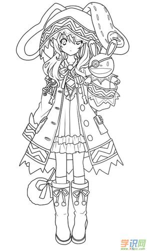 动漫少女素描画法图片