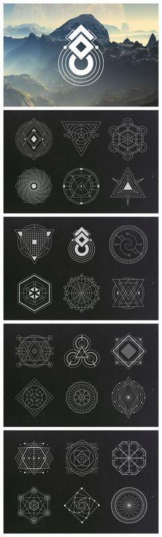 【200多种几何图形的组合形式】简单的三角. 来自优秀网页设计 - 微博