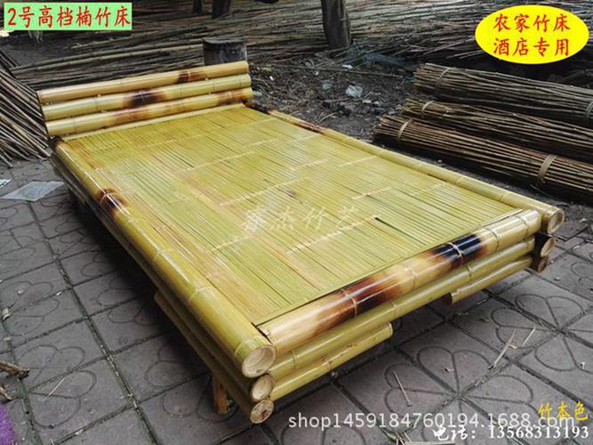 5m竹床农家乐1.2m单人床定制1.8m双人床环保午休床