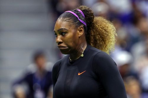 8月26日,小威廉姆斯在比赛中.新华社记者李木子摄