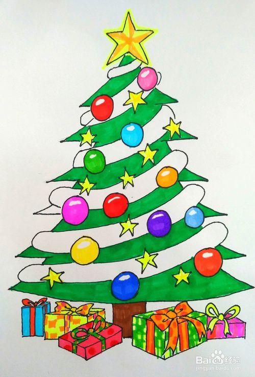 怎么画圣诞树