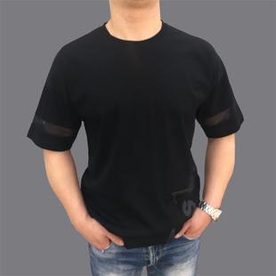 菲迪夏季韩版男士宽松圆领短袖半袖t恤蝙蝠衫