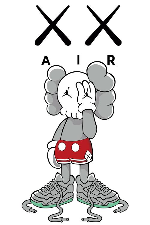 kaws潮流墙面装饰画欧美创意潮牌壁画服装店工作室现代装饰画