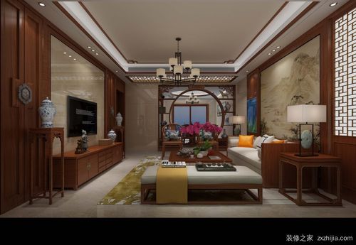 华联城市全景新中式145平装修效果图