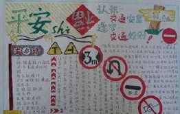 平安寒假手抄报