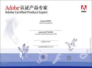 adobe认证产品专家---acpe证书样本