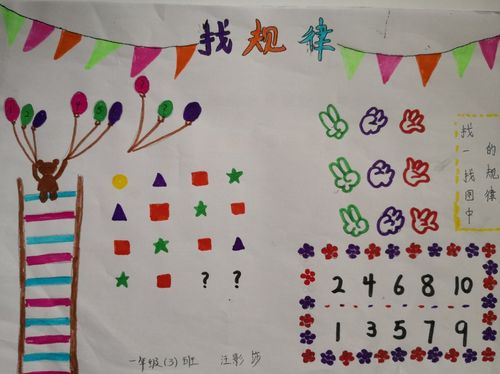 童心看世界——延职附小一年级三班"找规律"手抄报活动