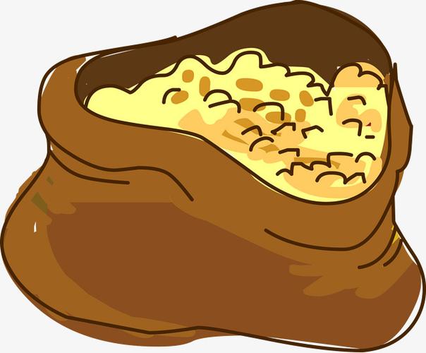 手绘粮食麻袋矢量图-卡通手绘免抠素材-社稷网免抠元素素材图片