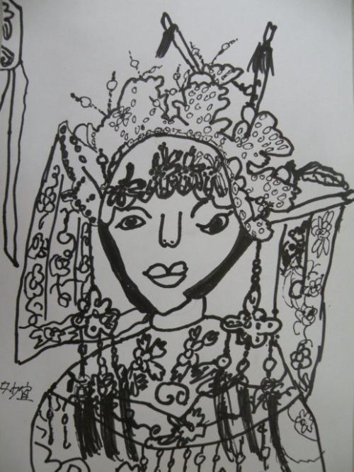 岭南飘色简笔画
