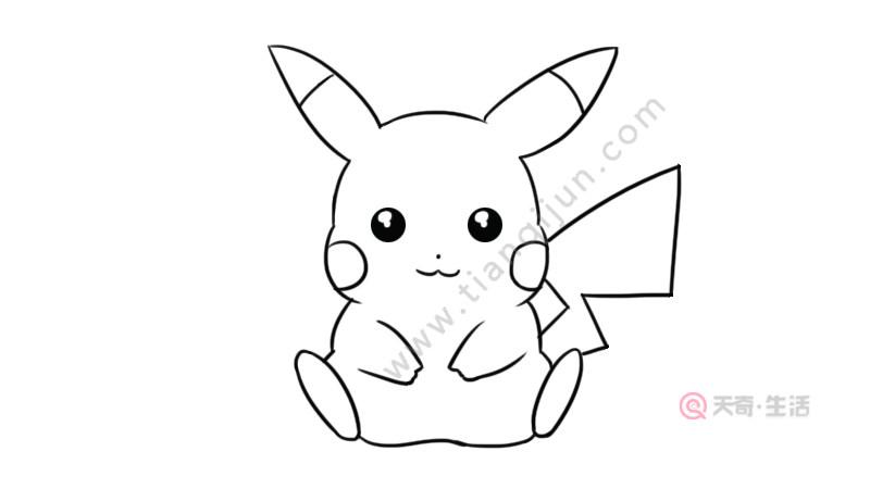 皮卡丘简笔画最萌皮卡丘的画法