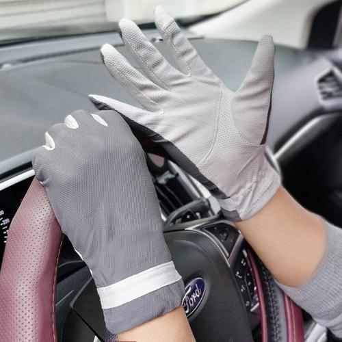 开车手套男士超薄款春秋骑行防滑户外防晒防紫外线弹力透气可触屏视频